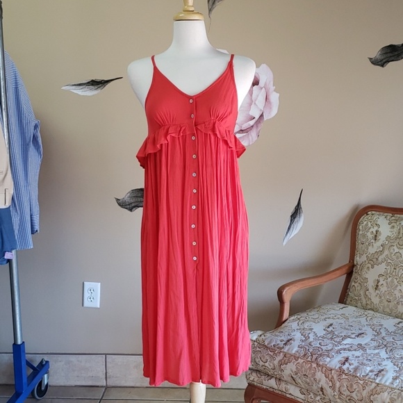 Topshop Button Through Midaxi Dress - Picture 3 of 8